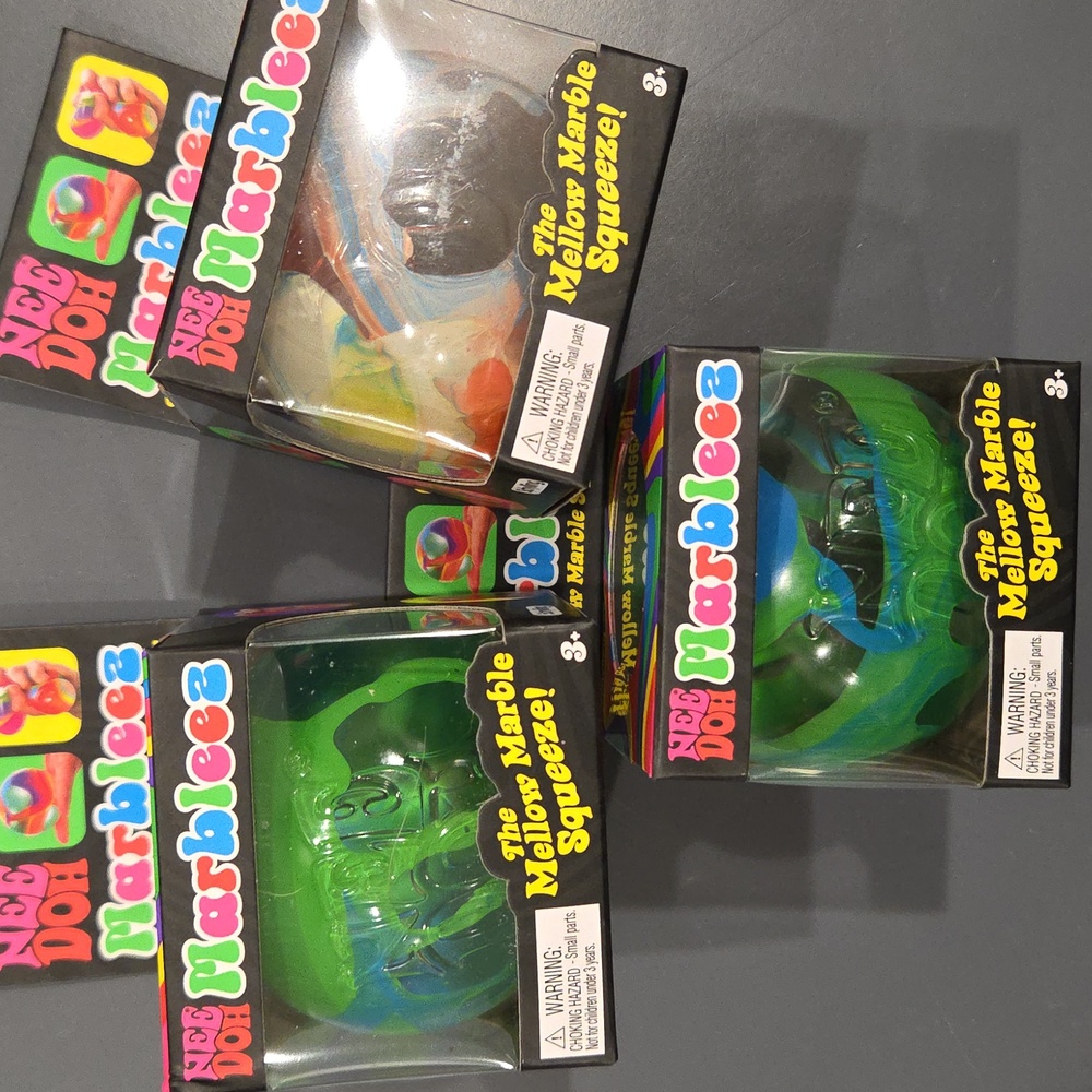 (3) NeeDoh Squishies MARBLEEZ The Mellow Marble Squeeze